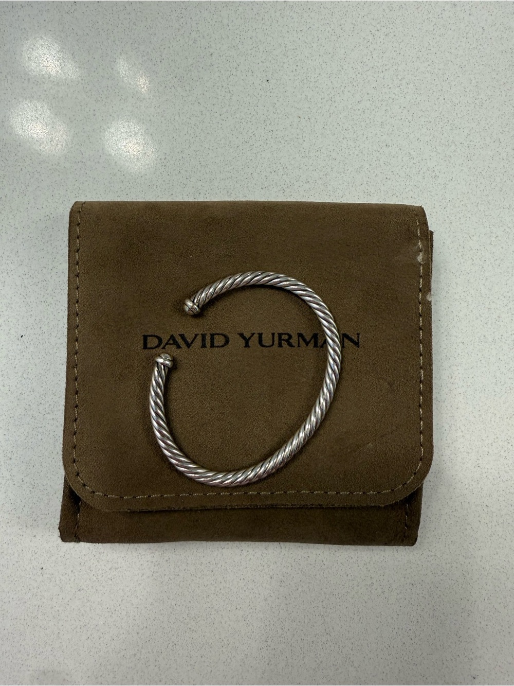 David Yurman Sterling Silver Cable Flex Bracelet — Silver - Picture 4 of 6